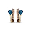Thumbnail Image 2 of Le Vian Good Karma Pear-Shaped Blue Topaz Hoop Earrings 5/8 ct tw Diamonds 14K Honey Gold