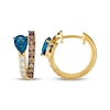 Thumbnail Image 3 of Le Vian Good Karma Pear-Shaped Blue Topaz Hoop Earrings 5/8 ct tw Diamonds 14K Honey Gold