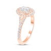 Thumbnail Image 2 of Now + Forever Lab-Grown Diamonds Oval-Cut Double Halo Engagement Ring 1 ct tw 14K Rose Gold