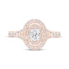 Thumbnail Image 3 of Now + Forever Lab-Grown Diamonds Oval-Cut Double Halo Engagement Ring 1 ct tw 14K Rose Gold
