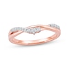 Thumbnail Image 1 of Now + Forever Diamond Twist Anniversary Ring 1/8 ct tw 10K Rose Gold
