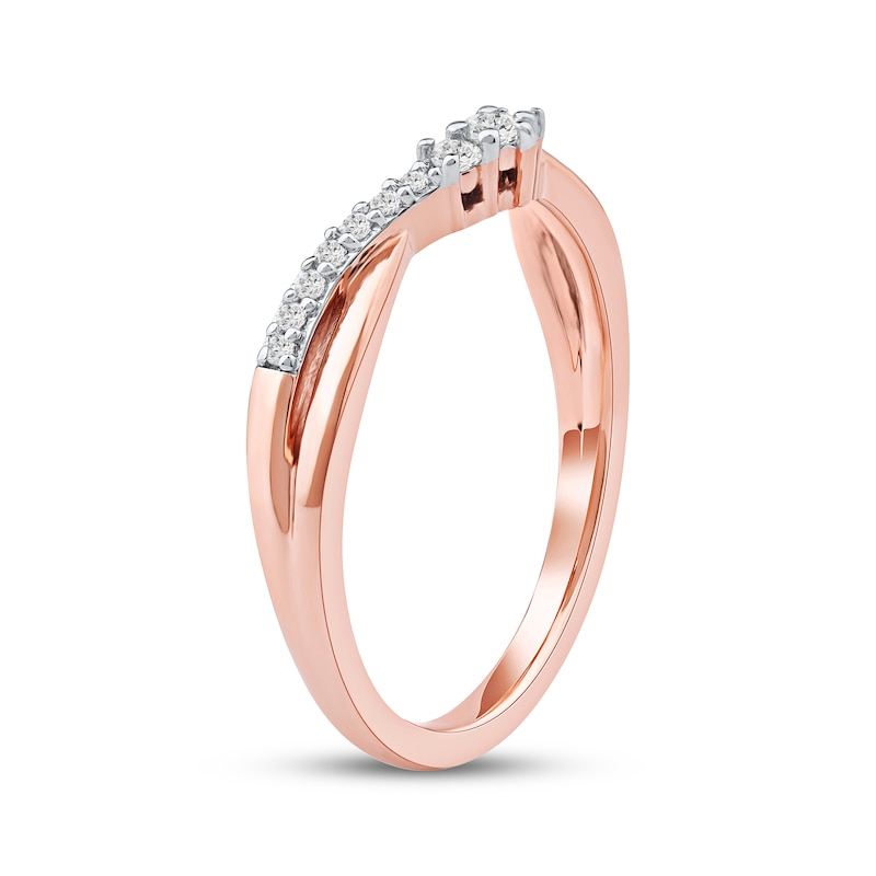 Main Image 2 of Now + Forever Diamond Twist Anniversary Ring 1/8 ct tw 10K Rose Gold