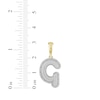 Thumbnail Image 3 of Diamond Puff Letter G Initial Charm 1/3 ct tw 10K Yellow Gold
