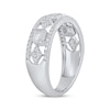 Thumbnail Image 2 of Now + Forever Round & Emerald-Cut Diamond Anniversary Ring 5/8 ct tw 14K White Gold