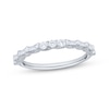 Thumbnail Image 1 of Now + Forever Round & Baguette-Cut Diamond Anniversary Ring 1/3 ct tw 10K White Gold