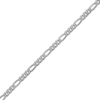 Thumbnail Image 3 of 2.3mm Figaro Chain Necklace Hollow 14K White Gold 18"