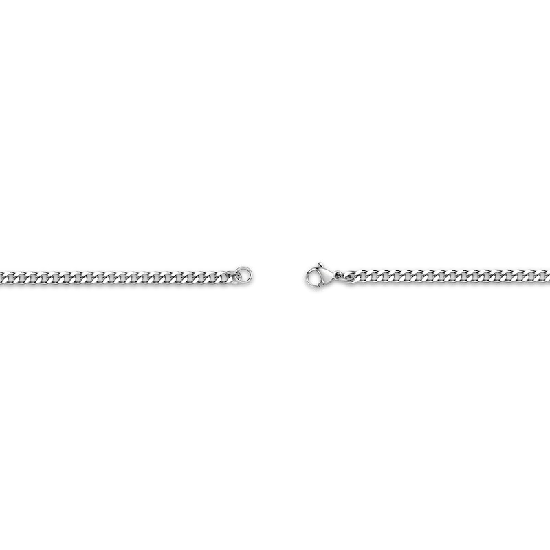 Main Image 3 of Curb Chain Necklace 4mm Solid Stainless Steel 24&quot;