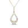 Thumbnail Image 1 of Milestones Diamond Teardrop Necklace 3/4 ct tw 10K Yellow Gold 18&quot;