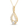 Thumbnail Image 2 of Milestones Diamond Teardrop Necklace 3/4 ct tw 10K Yellow Gold 18&quot;