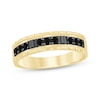 Thumbnail Image 1 of Now + Forever Men's Black Diamond Trios Wedding Band 1/3 ct tw 10K Yellow Gold