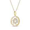 Thumbnail Image 2 of Diamond Openwork Circle Necklace 1/8 ct tw 10K Yellow Gold 18"