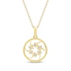 Thumbnail Image 3 of Diamond Openwork Circle Necklace 1/8 ct tw 10K Yellow Gold 18"