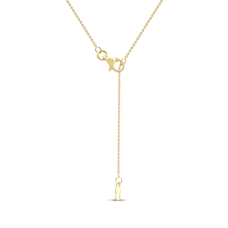 Main Image 4 of Diamond Openwork Circle Necklace 1/8 ct tw 10K Yellow Gold 18"