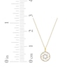 Thumbnail Image 7 of Diamond Openwork Circle Necklace 1/8 ct tw 10K Yellow Gold 18"