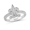 Thumbnail Image 1 of True Fans New Orleans Saints 1/15 ct tw Diamond Ring Sterling Silver
