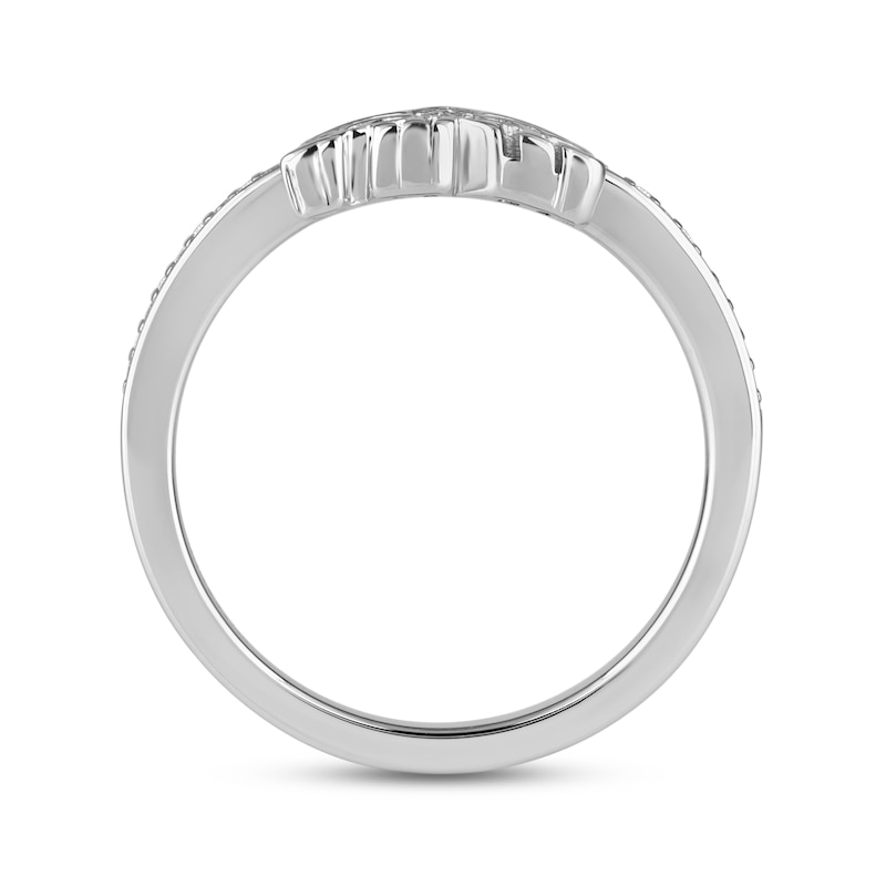 Main Image 4 of True Fans New Orleans Saints 1/15 ct tw Diamond Ring Sterling Silver