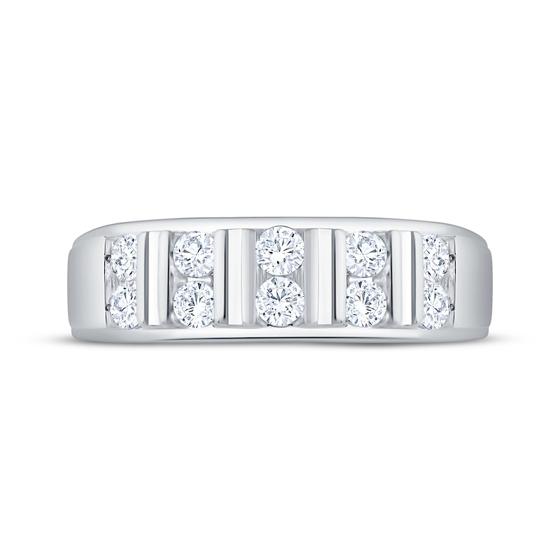 Main Image 3 of Now + Forever Men's Diamond Wedding Band 5/8 ct tw 10K White Gold