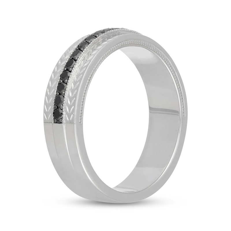Main Image 2 of Neil Lane Men's Black Diamond Wedding Band 3/8 ct tw 14K White Gold