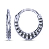Thumbnail Image 3 of Men's Patterned Oval Hoop Earrings Stainless Steel