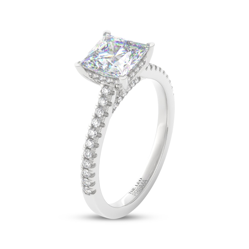 Main Image 2 of THE LEO Prisma Diamond Princess-Cut Hidden Halo Engagement Ring 1-5/8 ct tw 14K White Gold