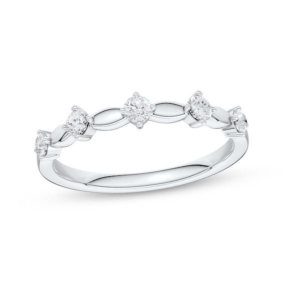 Now + Forever Lab-Grown Diamonds Anniversary Ring 1/4 ct tw 14K White Gold
