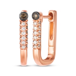 Le Vian Diamond Hoop Earrings 1/5 ct tw 14K Strawberry Gold