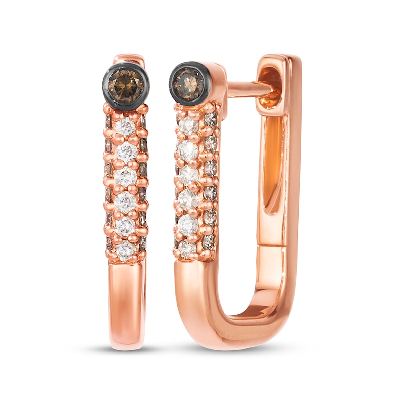 Main Image 1 of Le Vian Diamond Hoop Earrings 1/5 ct tw 14K Strawberry Gold
