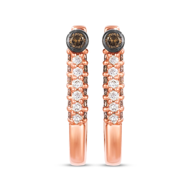 Main Image 2 of Le Vian Diamond Hoop Earrings 1/5 ct tw 14K Strawberry Gold