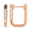 Thumbnail Image 3 of Le Vian Diamond Hoop Earrings 1/5 ct tw 14K Strawberry Gold