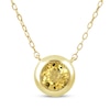 Thumbnail Image 1 of STUDIO BY KAY Citrine Bezel-Set Solitaire Necklace 24K Yellow Gold Vermeil Sterling Silver 18"