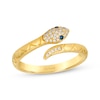 Thumbnail Image 1 of Le Vian Blue Sapphire Snake Bypass Ring 1/10 ct tw Diamond 14K Honey Gold