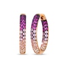 Thumbnail Image 1 of Le Vian Pink Sapphire Ombré Inside-Out Hoop Earrings 14K Strawberry Gold