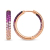 Thumbnail Image 3 of Le Vian Pink Sapphire Ombré Inside-Out Hoop Earrings 14K Strawberry Gold