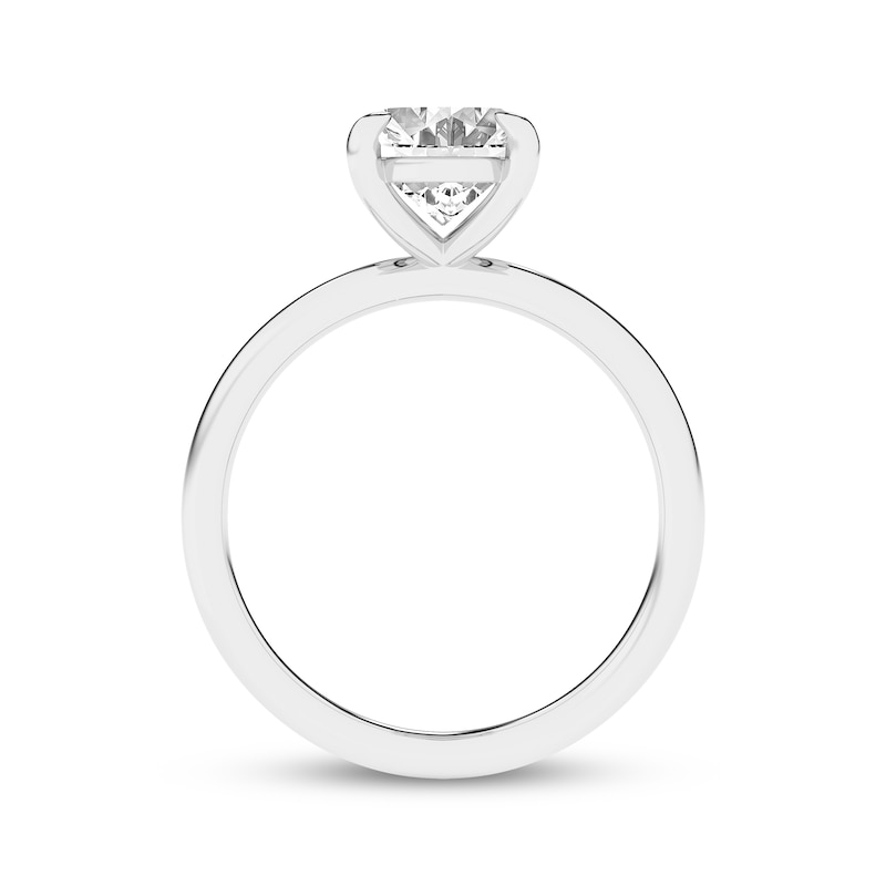 Main Image 2 of Lab-Grown Diamonds Oval-Cut Solitaire Engagement Ring 3 ct tw 14K White Gold (F/VS2)