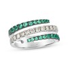 Thumbnail Image 1 of Le Vian Good Karma Emerald Bypass Ring 1/2 ct tw Diamonds 14K Vanilla Gold
