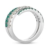 Thumbnail Image 3 of Le Vian Good Karma Emerald Bypass Ring 1/2 ct tw Diamonds 14K Vanilla Gold