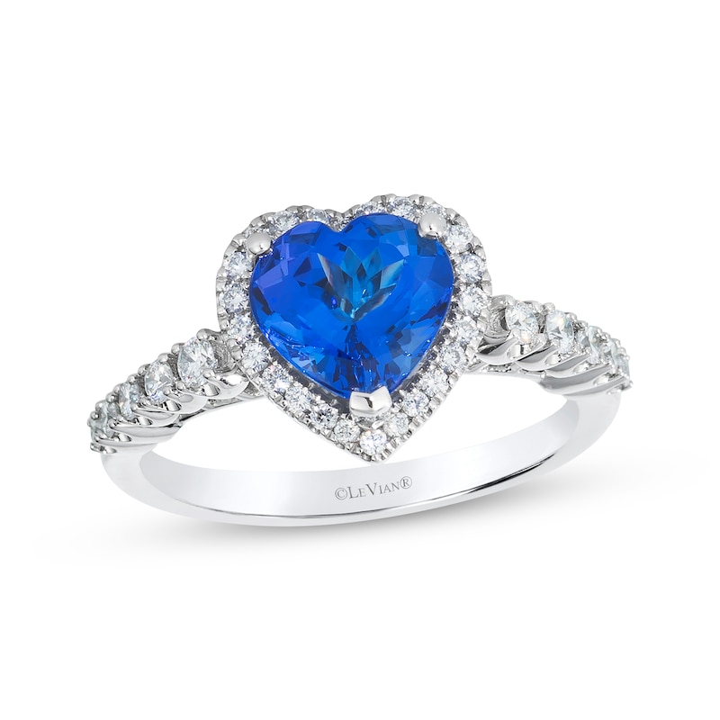 Main Image 1 of Le Vian Heart-Shaped Tanzanite Ring 1/3 ct tw Diamonds Platinum