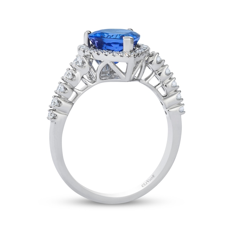 Main Image 2 of Le Vian Heart-Shaped Tanzanite Ring 1/3 ct tw Diamonds Platinum