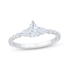 Thumbnail Image 1 of Now + Forever Lab-Grown Diamonds Pear-Shaped Three-Stone Engagement Ring 5/8 ct tw 14K White Gold