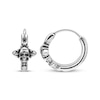 Thumbnail Image 3 of Men's Skull Huggie Hoop Earrings Stainless Steel & Black Ion Plating