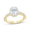 Thumbnail Image 1 of KAY Bow Collection Oval-Cut Halo Lab-Grown Diamond Halo Engagement Ring 2-1/4 ct tw 14K Yellow Gold