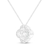 Thumbnail Image 2 of Unstoppable Love Lab-Grown Diamond Clover Frame Necklace 1-1/2 ct tw 10K White Gold 19"