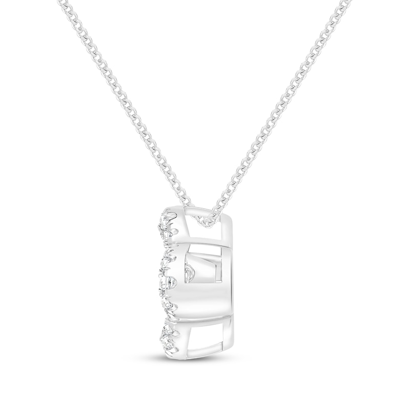 Main Image 3 of Unstoppable Love Lab-Grown Diamond Clover Frame Necklace 1-1/2 ct tw 10K White Gold 19"
