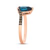 Thumbnail Image 2 of Le Vian Pear-Shaped Blue Topaz Ring 1/6 ct tw Diamonds 14K Strawberry Gold