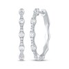 Thumbnail Image 1 of KAY Lab-Grown Diamonds Scalloped Hoop Earrings 1 ct tw 10K White Gold
