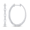 Thumbnail Image 3 of KAY Lab-Grown Diamonds Scalloped Hoop Earrings 1 ct tw 10K White Gold