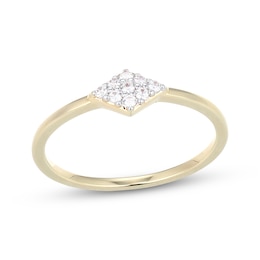STUDIO BY KAY Lab-Grown Diamond Ring 1/10 ct tw 24K Yellow Gold Vermeil Sterling Silver