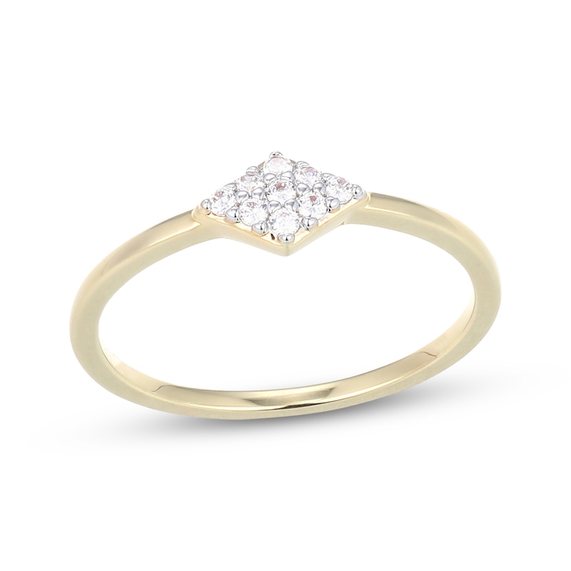 Main Image 1 of STUDIO BY KAY Lab-Grown Diamond Ring 1/10 ct tw 24K Yellow Gold Vermeil Sterling Silver