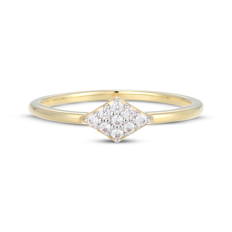 Main Image 3 of STUDIO BY KAY Lab-Grown Diamond Ring 1/10 ct tw 24K Yellow Gold Vermeil Sterling Silver