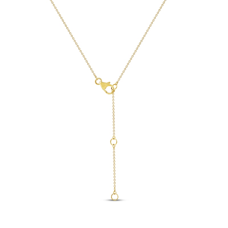 Main Image 4 of STUDIO BY KAY Princess & Round-Cut Lab-Grown Diamond Charms Necklace 1/4 ct tw 24K Yellow Gold Vermeil Sterling Silver 18"